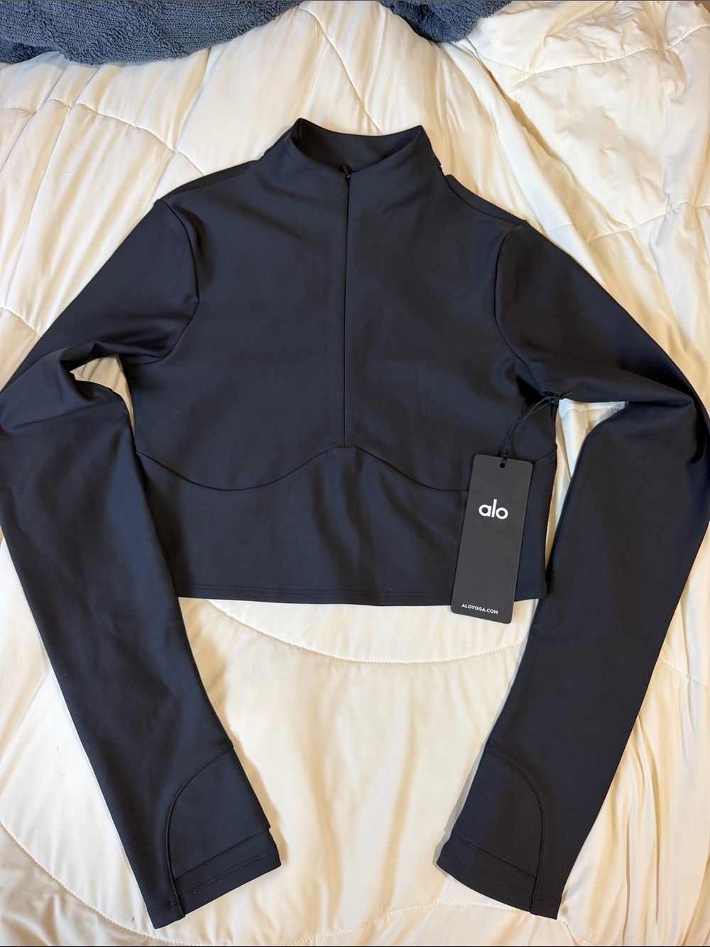 ALO Yoga Black Airlift Winter Warm Ski Time Long Sleeve Medium